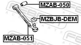 FEBEST Mounting, control/trailing arm (MZAB-051)