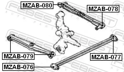 FEBEST Mounting, control/trailing arm (MZAB-076)