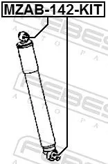 FEBEST Mounting Kit, shock absorber (MZAB-142-KIT)