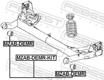 FEBEST Repair Kit, axle beam (MZAB-DEMR-KIT)