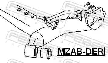 FEBEST Bushing, axle beam (MZAB-DER)