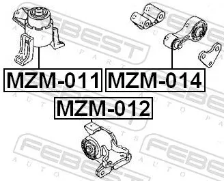 FEBEST Mounting, engine (MZM-012)