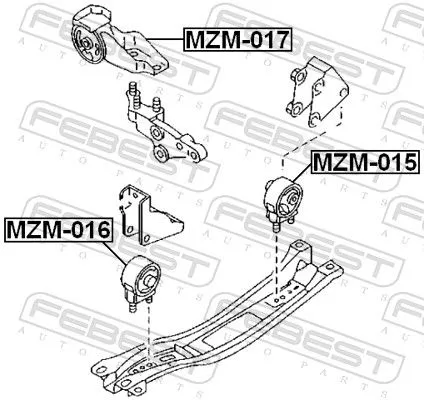 FEBEST Mounting, engine (MZM-017)