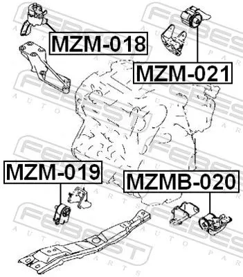 FEBEST Mounting, engine (MZM-019)