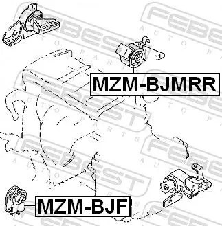 FEBEST Mounting, engine (MZM-BJMRR)