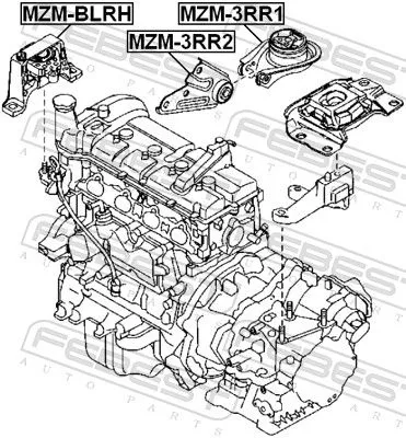 FEBEST Mounting, engine (MZM-BLRH)