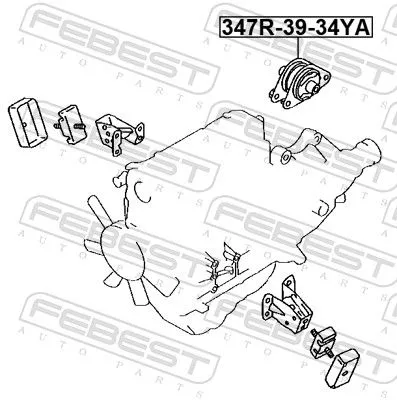 FEBEST Mounting, engine (MZM-BONR)