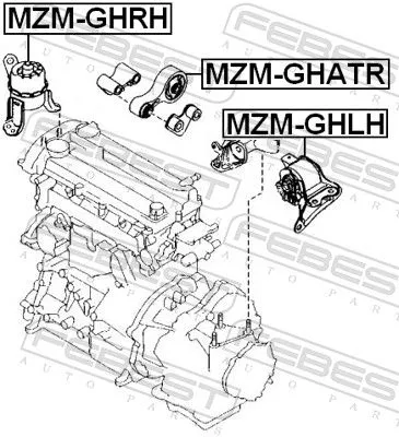 FEBEST Mounting, engine (MZM-GHRH)