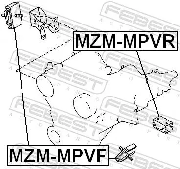 FEBEST Mounting, engine (MZM-MPVR)