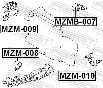 FEBEST Mounting, engine (MZMB-007)