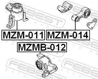 FEBEST Mounting, engine (MZMB-012)
