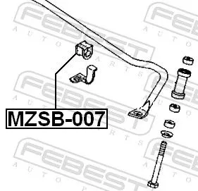 FEBEST Mounting, stabiliser bar (MZSB-007)