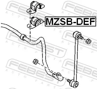 FEBEST Mounting, stabiliser bar (MZSB-DEF)