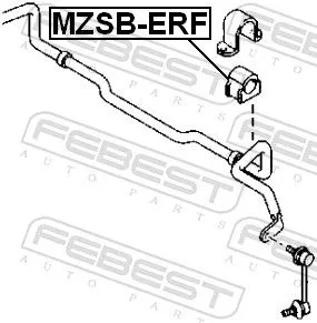 FEBEST Mounting, stabiliser bar (MZSB-ERF)