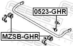FEBEST Mounting, stabiliser bar (MZSB-GHR)