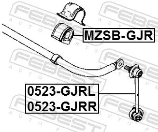 FEBEST Mounting, stabiliser bar (MZSB-GJR)