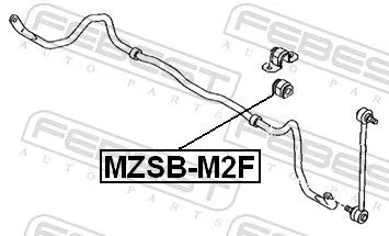 FEBEST Mounting, stabiliser bar (MZSB-M2F)
