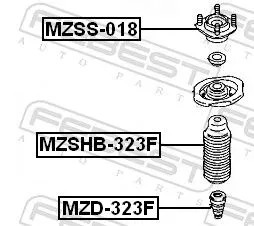 FEBEST Protective Cap/Bellow, shock absorber (MZSHB-323F)