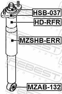 FEBEST Protective Cap/Bellow, shock absorber (MZSHB-ERR)