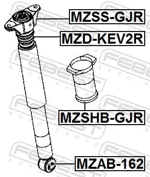 FEBEST Suspension Strut Support Mount (MZSS-GJR)