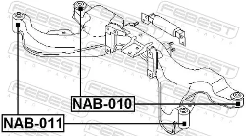 FEBEST Bushing, axle beam (NAB-010)