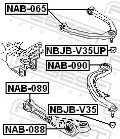 FEBEST Mounting, control/trailing arm (NAB-065)