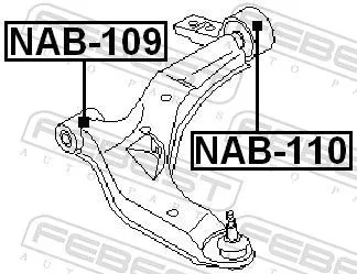 FEBEST Mounting, control/trailing arm (NAB-109)