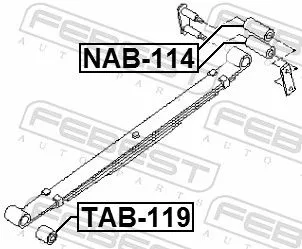FEBEST Bushing, leaf spring (NAB-114)