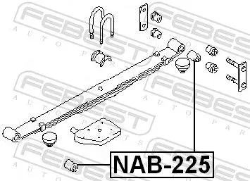 FEBEST Bushing, leaf spring (NAB-225)