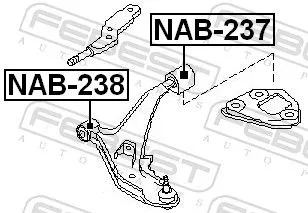FEBEST Mounting, control/trailing arm (NAB-237)