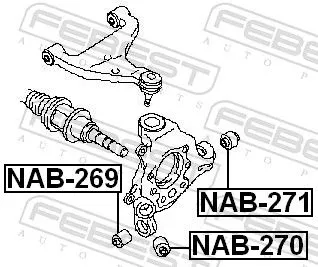 FEBEST Mounting, control/trailing arm (NAB-271)