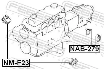 FEBEST Mounting, engine (NAB-279)