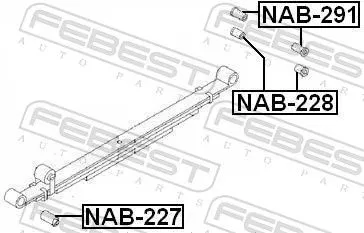 FEBEST Bushing, leaf spring (NAB-291)