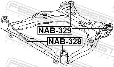 FEBEST Bushing, axle beam (NAB-328)