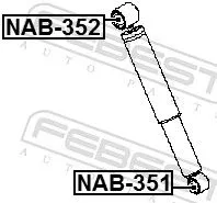 FEBEST Bush, shock absorber (NAB-352)