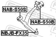 FEBEST Mounting, control/trailing arm (NAB-S50S)