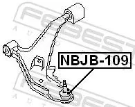 FEBEST Repair kit, supporting/ball joint (NBJB-109)