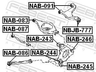 FEBEST Repair kit, supporting/ball joint (NBJB-777)
