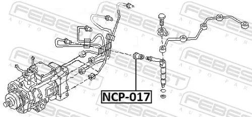 FEBEST Seal Ring, nozzle holder (NCP-017)