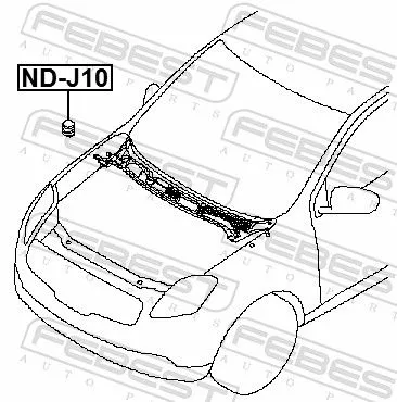 FEBEST Buffer, bonnet (ND-J10)