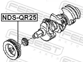 FEBEST Belt Pulley, crankshaft (NDS-QR25)
