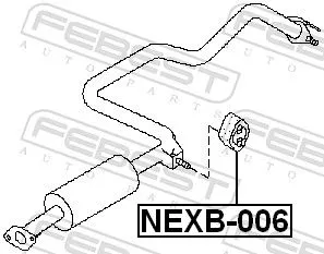 FEBEST Rubber Buffer, muffler (NEXB-006)
