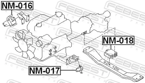 FEBEST Mounting, engine (NM-017)