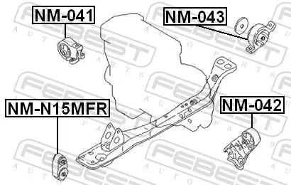 FEBEST Mounting, engine (NM-041)