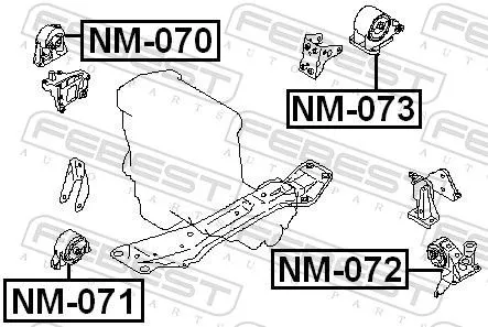 FEBEST Mounting, engine (NM-072)