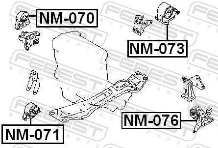 FEBEST Mounting, engine (NM-076)