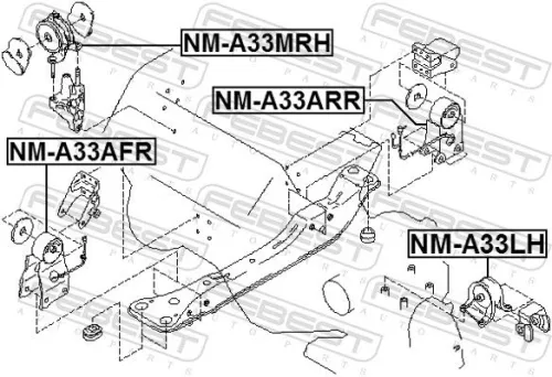 FEBEST Mounting, engine (NM-A33AFR)