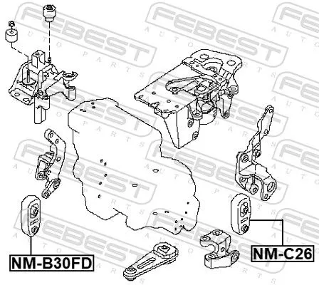 FEBEST Mounting, engine (NM-B30FD)