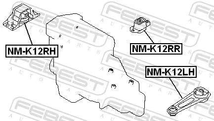 FEBEST Mounting, engine (NM-K12LH)