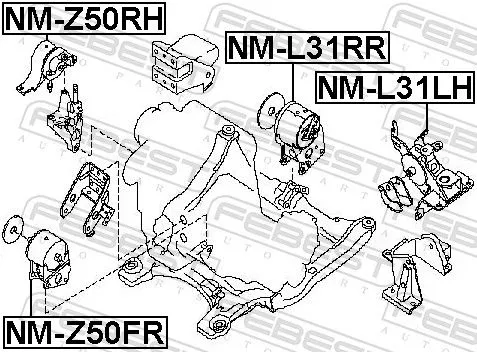 FEBEST Mounting, engine (NM-L31LH)